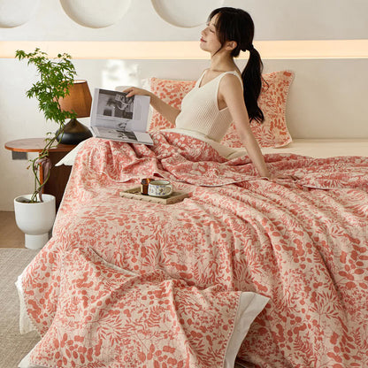 Couette en gaze de coton douce à motif floral - image 9