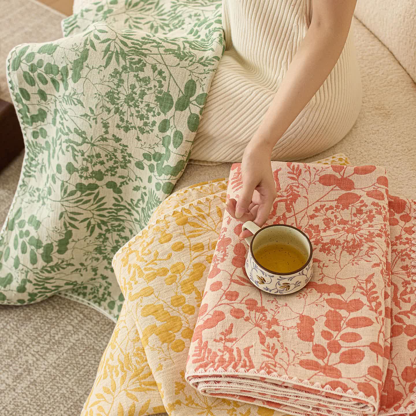 Couette en gaze de coton à motif floral doux Ownkoti - image 5