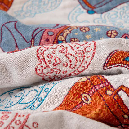Couette amusante avec pompon éléphant en gaze de coton - image 4