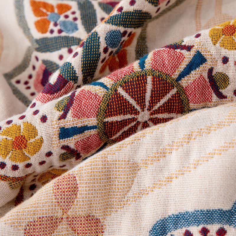 Couette en coton à fleurs ethniques en forme d'étoile - image 5