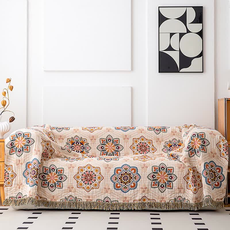 Couette en coton à fleurs ethniques en forme d'étoile - image 3