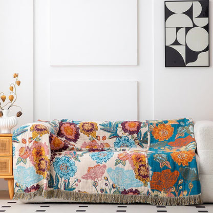 Couette en coton colorée et luxueuse avec pompons de pivoine - image 3