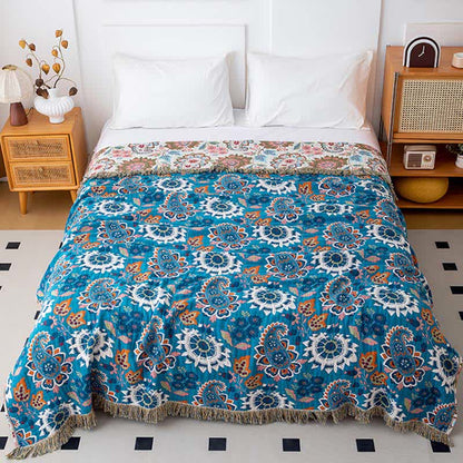 Couette en gaze de coton à motif floral cachemire ethnique - image 1