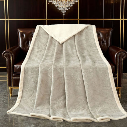 Couverture chaude avec structure en feuilles - image 16