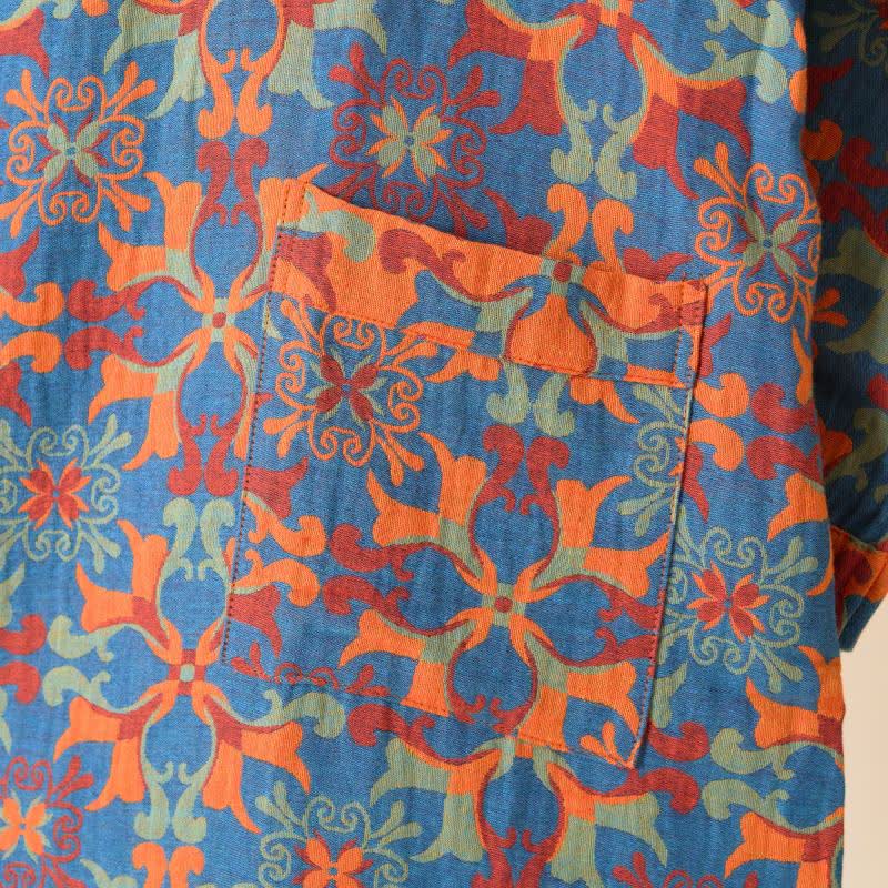 Peignoir kimono en coton à motif géométrique rétro - image 8