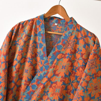 Peignoir kimono en coton à motif géométrique rétro - image 10