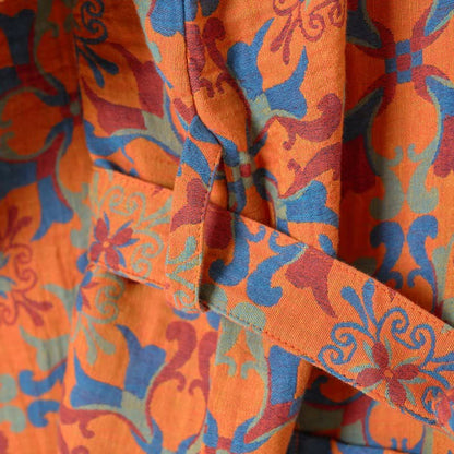 Peignoir kimono en coton à motif géométrique rétro - image 14