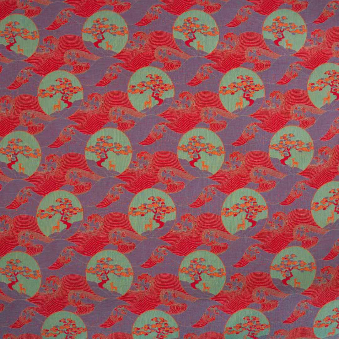 Parure de lit orientale en coton avec motif mer et lune (4 pièces) - image 5