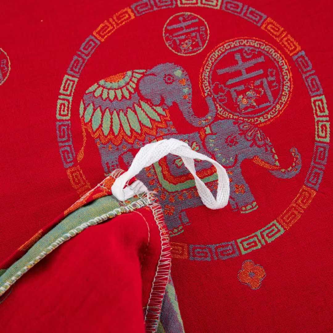 Parure de lit en gaze de coton motif éléphant thaïlandais (4 pièces) - image 7