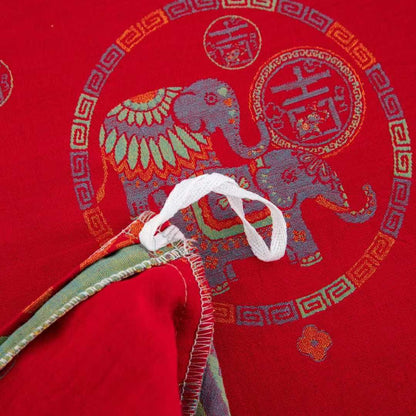 Parure de lit en gaze de coton motif éléphant thaïlandais (4 pièces) - image 7