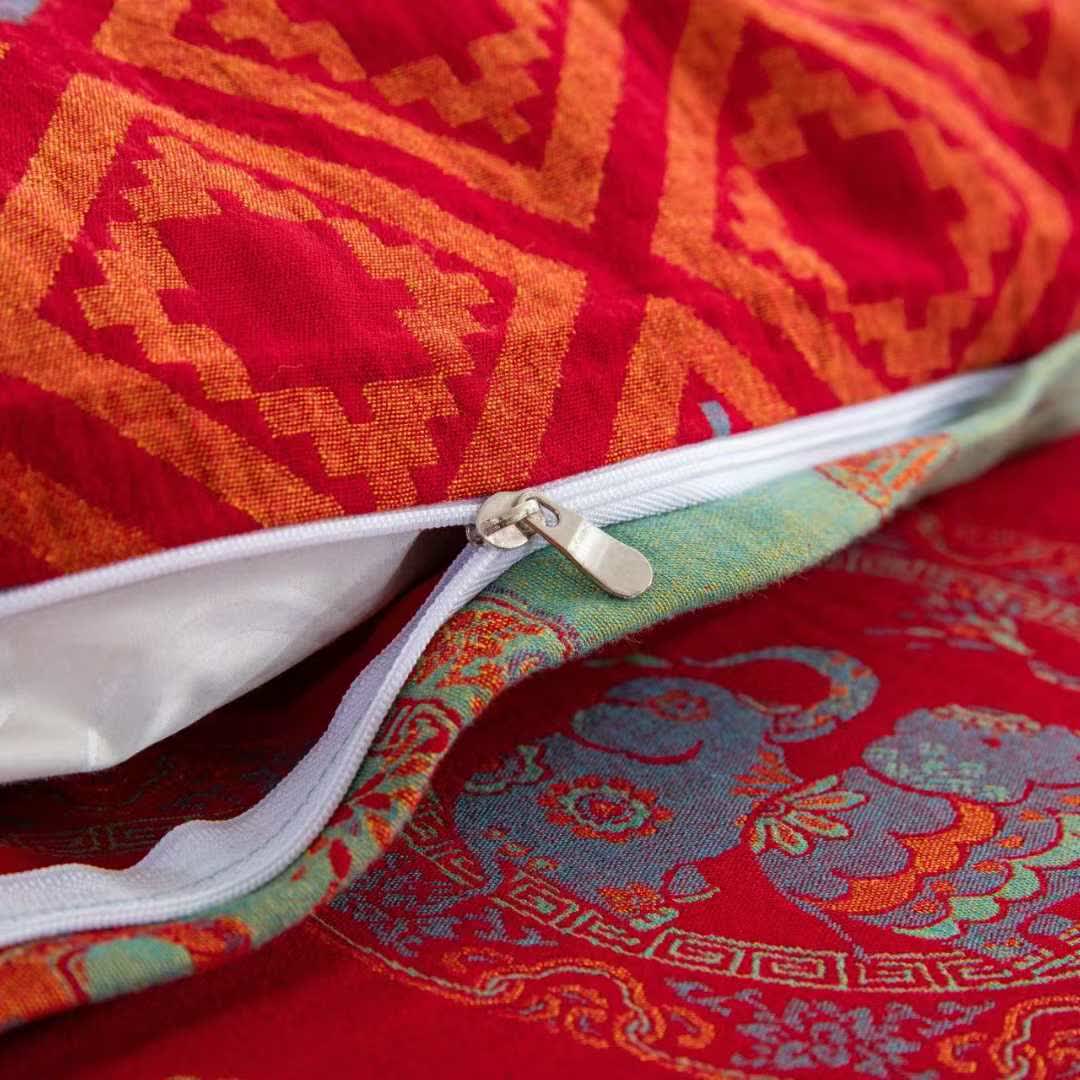 Parure de lit en gaze de coton motif éléphant thaïlandais (4 pièces) - image 6
