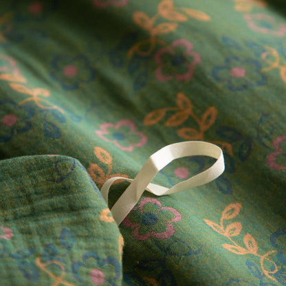 Parure de lit en gaze de coton à motif floral rustique (4 pièces) - image 6