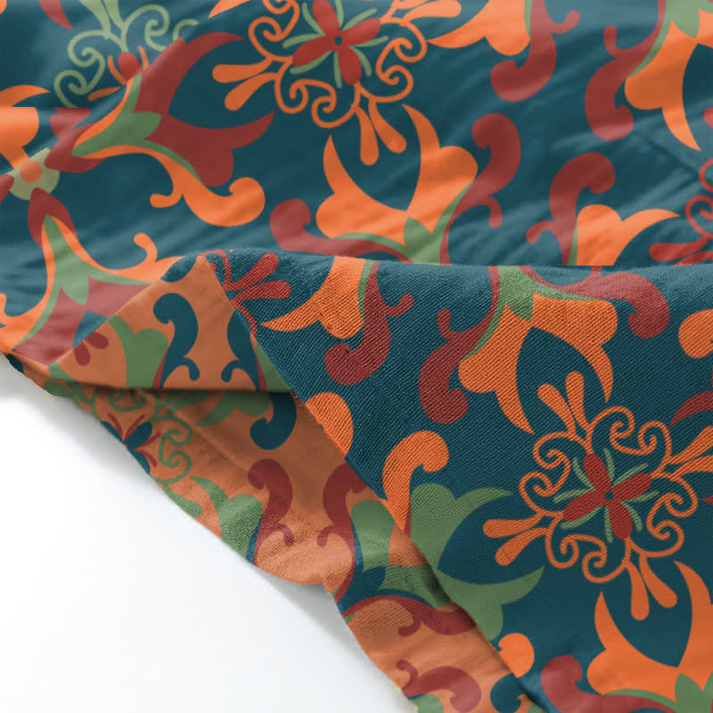 Ensemble de vêtements d'intérieur en kimono en coton à motifs géométriques - image 4