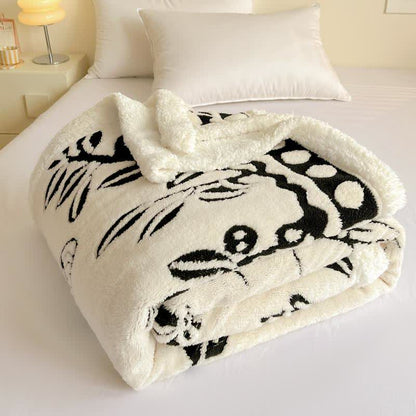 Couverture en jacquard avec motif arbre et papillon - image 9