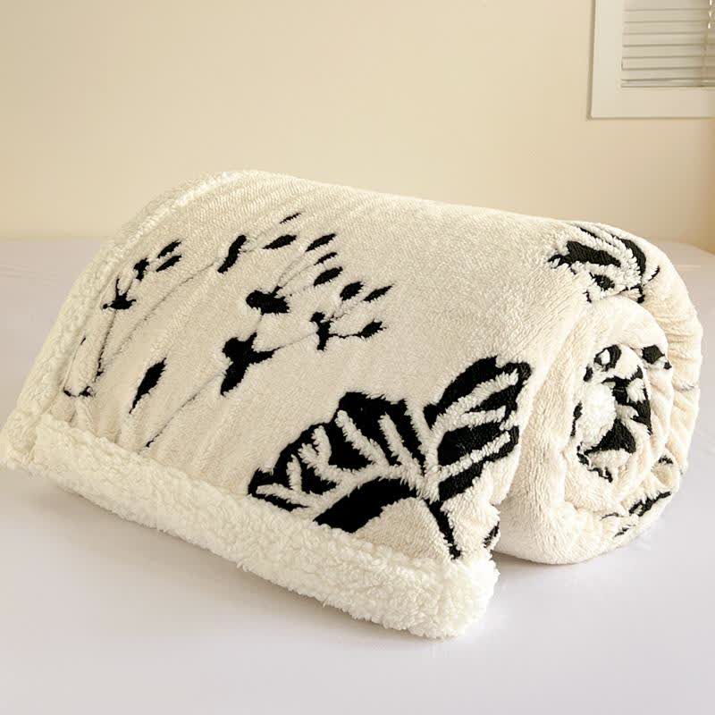 Couverture en jacquard avec motif arbre et papillon - image 10