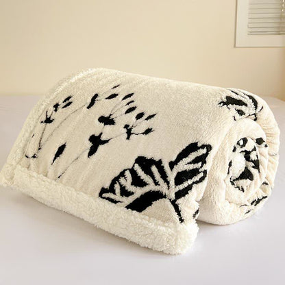 Couverture en jacquard avec motif arbre et papillon - image 10