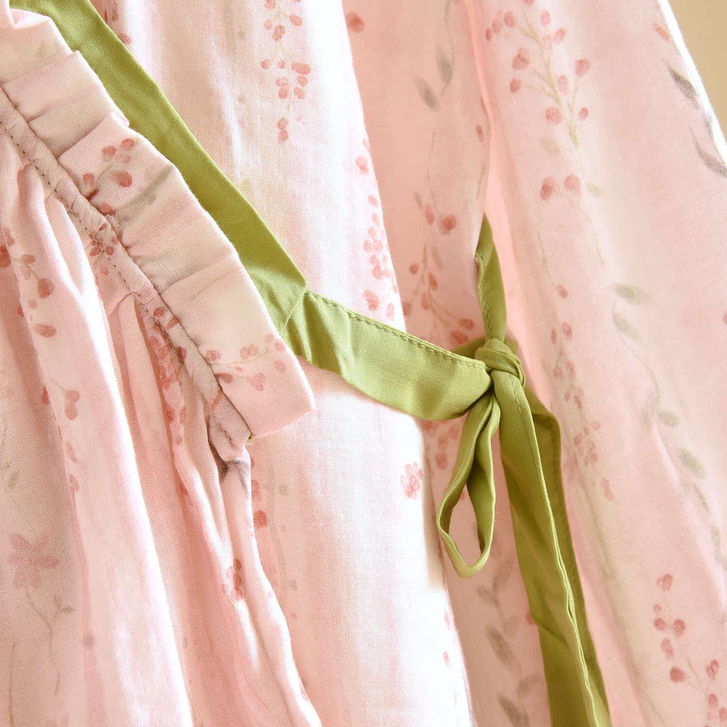 Ensemble de vêtements de détente kimono à rayures roses et fleurs - image 4