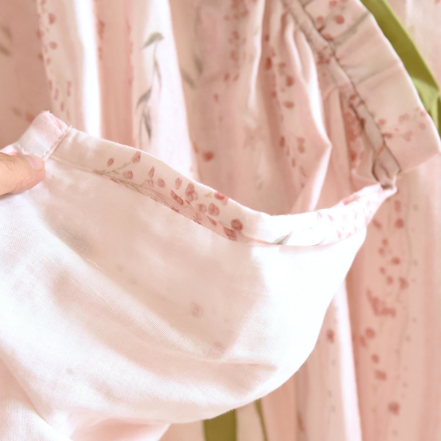 Ensemble de vêtements de détente kimono à rayures roses et fleurs - image 8