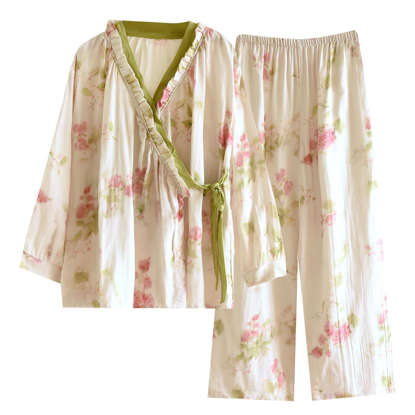 Ensemble de vêtements de détente kimono Ink Peony - image 1
