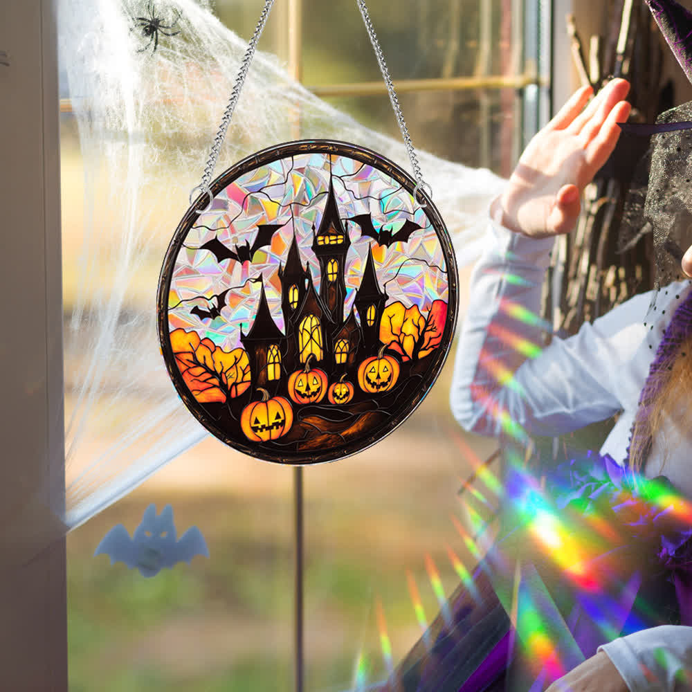 Décoration de fenêtre en forme de chauve-souris citrouille d'Halloween - image 2