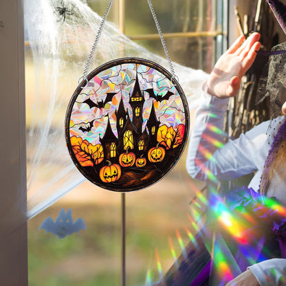 Décoration de fenêtre en forme de chauve-souris citrouille d'Halloween - image 2
