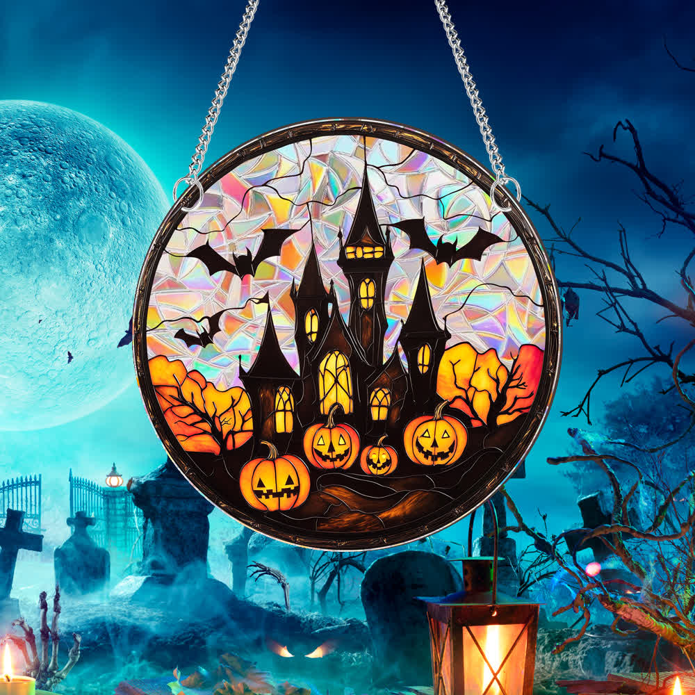 Décoration de fenêtre en forme de chauve-souris citrouille d'Halloween - image 3