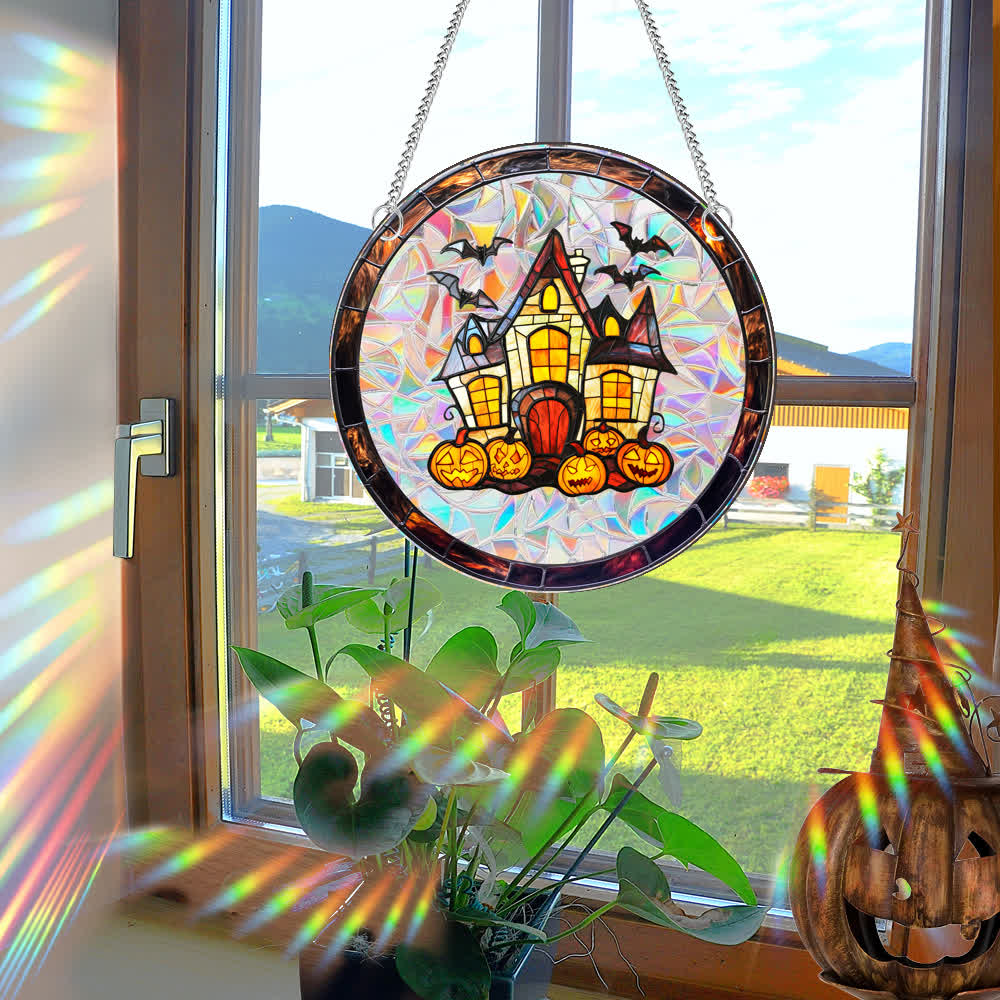 Décoration d'Halloween en acrylique attrape-soleil à suspendre à une fenêtre - image 1