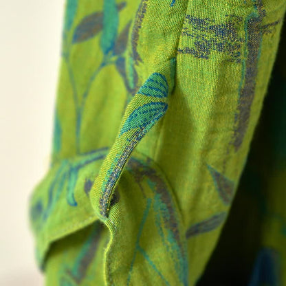 Peignoir kimono bicolore en gaze de coton bambou - image 13