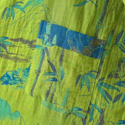 Peignoir kimono bicolore en gaze de coton bambou - image 10