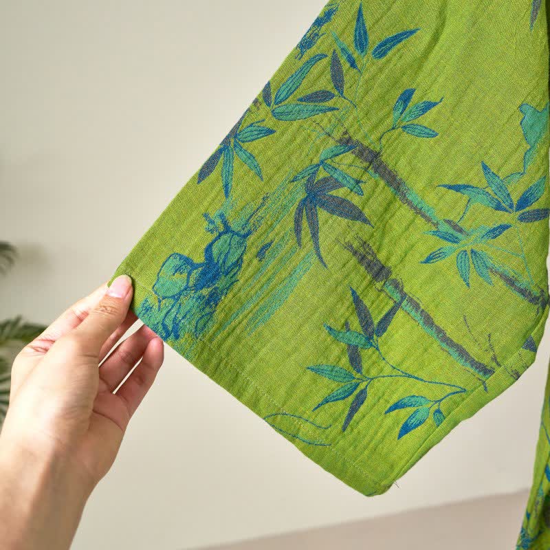 Ensemble de vêtements d'intérieur kimono en gaze de coton et bambou - image 8