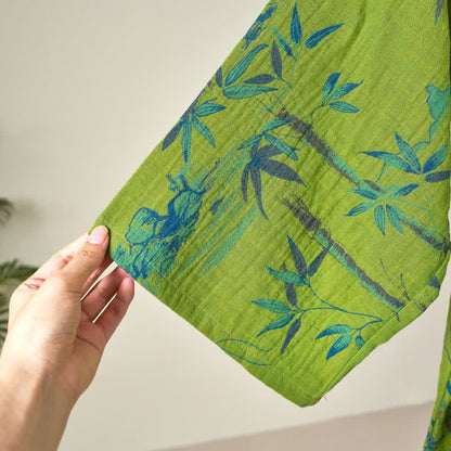 Ensemble de vêtements d'intérieur kimono en gaze de coton et bambou - image 8