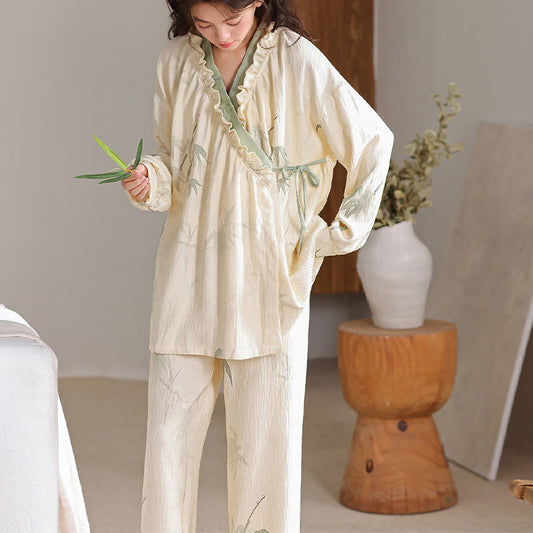 Ensemble de vêtements d'intérieur kimono en bambou Ink - 2XL - image 0