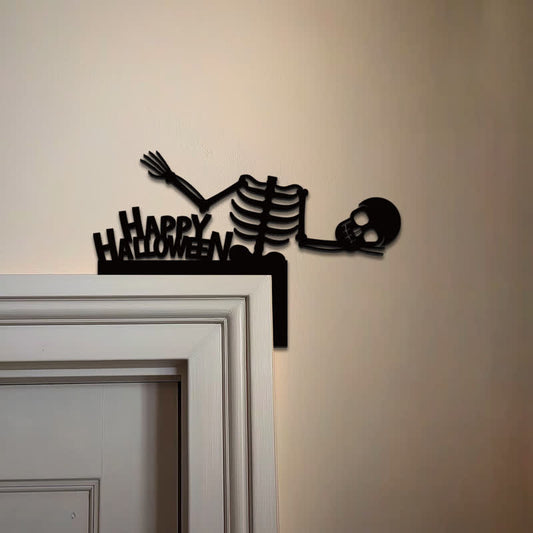 Décoration d'angle de porte squelette d'Halloween - 3 PIÈCES - image 0
