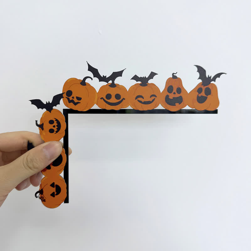 Décoration d'angle de porte en forme de chauve-souris citrouille - image 1