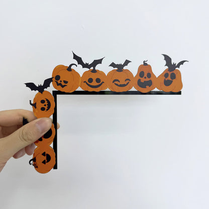 Décoration d'angle de porte en forme de chauve-souris citrouille - image 1