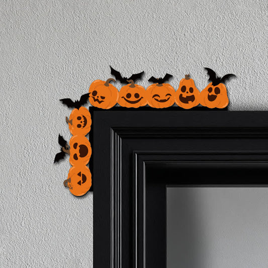 Décoration d'angle de porte en forme de chauve-souris citrouille - 3 PIÈCES - image 0