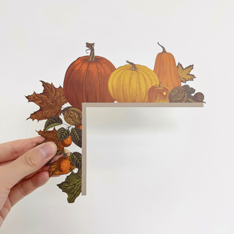Décoration de coin de porte en forme de citrouille et de feuille d'érable - image 1