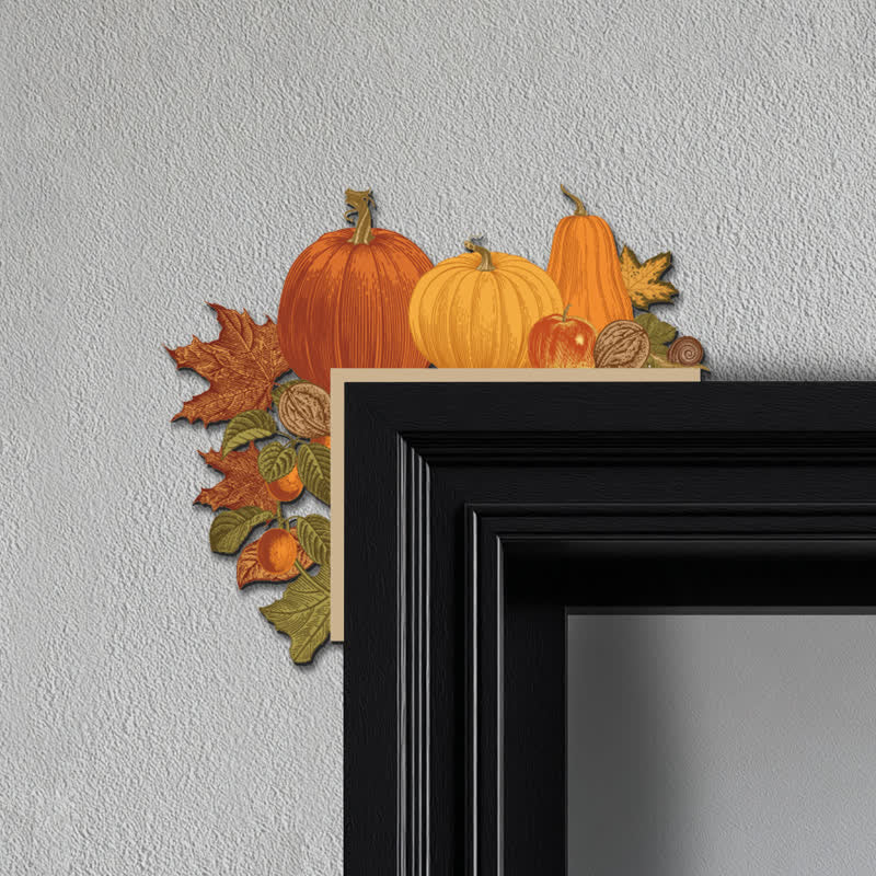 Décoration de coin de porte en forme de citrouille et de feuille d'érable - 3 PIÈCES - image 0
