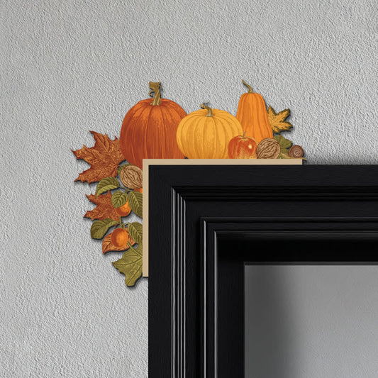 Décoration de coin de porte en forme de citrouille et de feuille d'érable - 3 PIÈCES - image 0