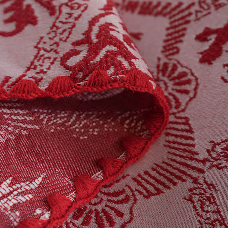 Nappe jacquard de style ethnique à motif rétro - image 10