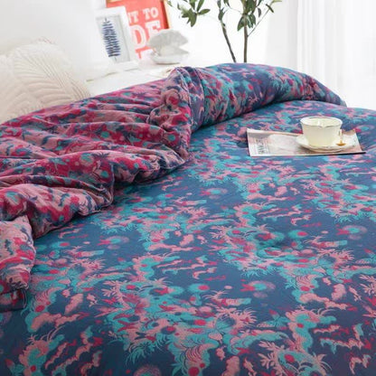 Couette papillon artistique en gaze de coton jacquard - image 3