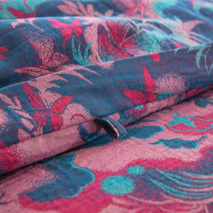 Couette papillon artistique en gaze de coton jacquard - image 6