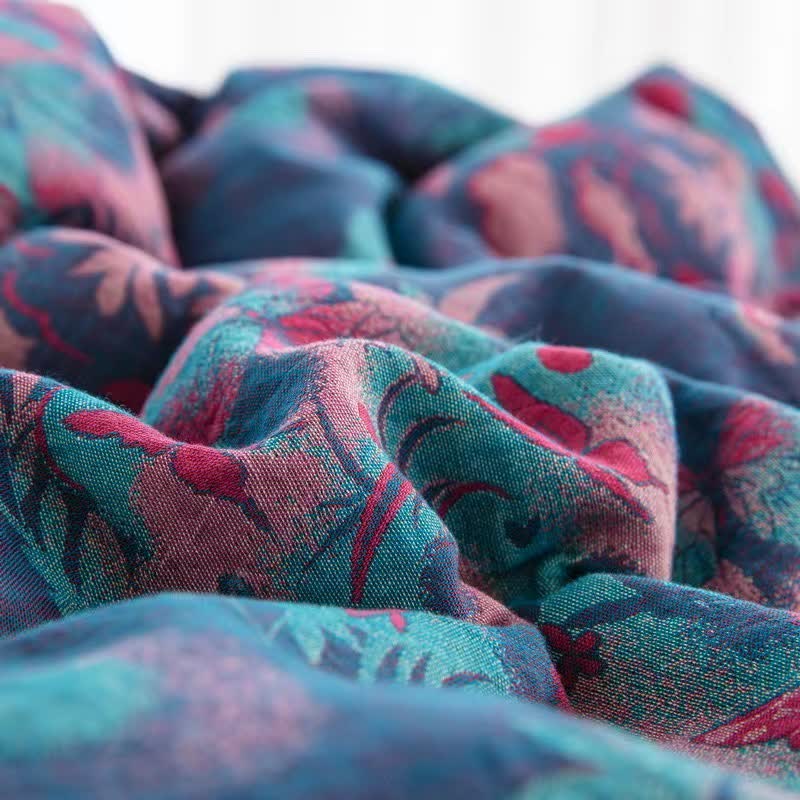 Couette papillon artistique en gaze de coton jacquard - image 7