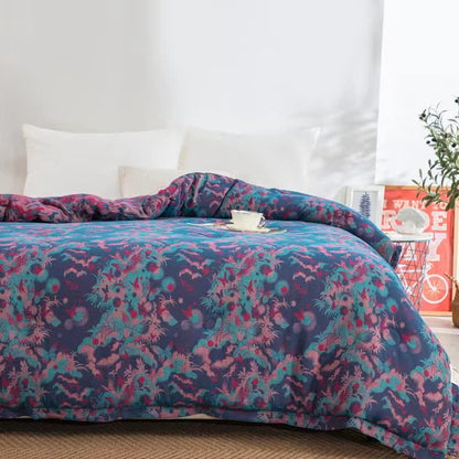 Couette papillon artistique en gaze de coton jacquard - image 1