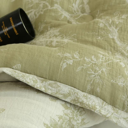 Couette en gaze de coton avec branche et papillons, jacquard - image 7