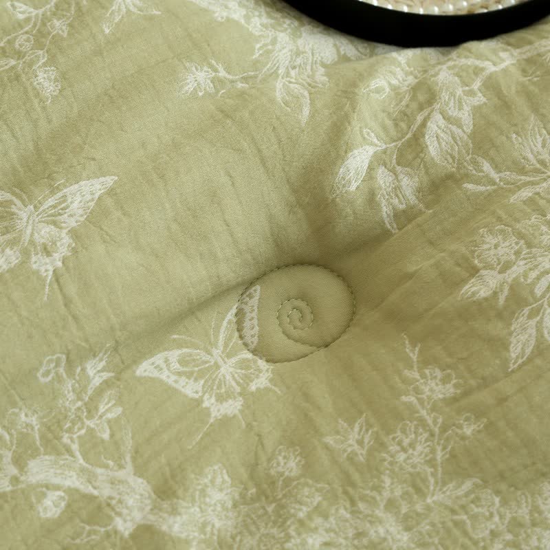 Couette en gaze de coton avec branche et papillons, jacquard - image 9