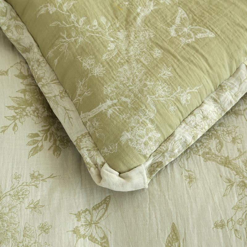 Couette en gaze de coton avec branche et papillons, jacquard - image 8