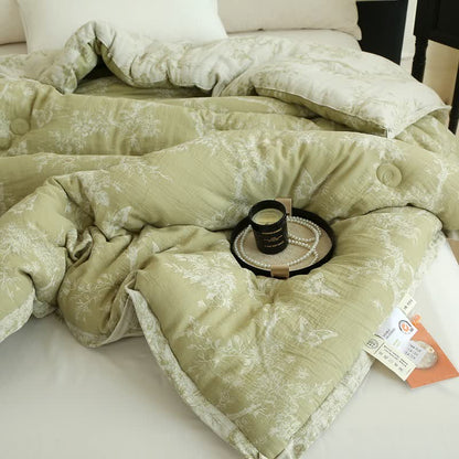 Couette en gaze de coton avec branche et papillons, jacquard - image 4
