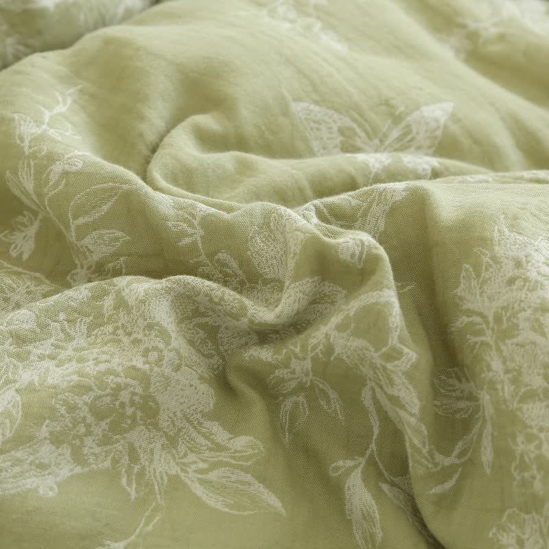 Couette en gaze de coton avec branche et papillons, jacquard - image 10
