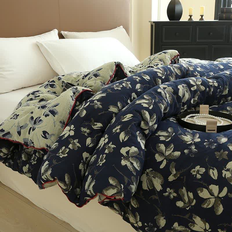 Couette jacquard en gaze de coton à fleurs Flourish - image 13